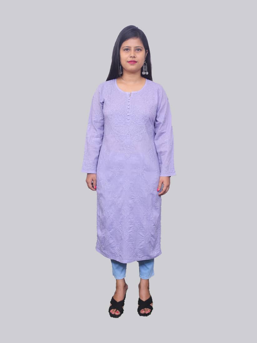 Bombay Fashion Pure Cotton Chikankari Kurti