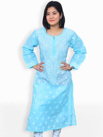 Lucknow Chikankari Kurta on Pure Cotton/ Liner Included/ Free Shipping in  US - Etsy