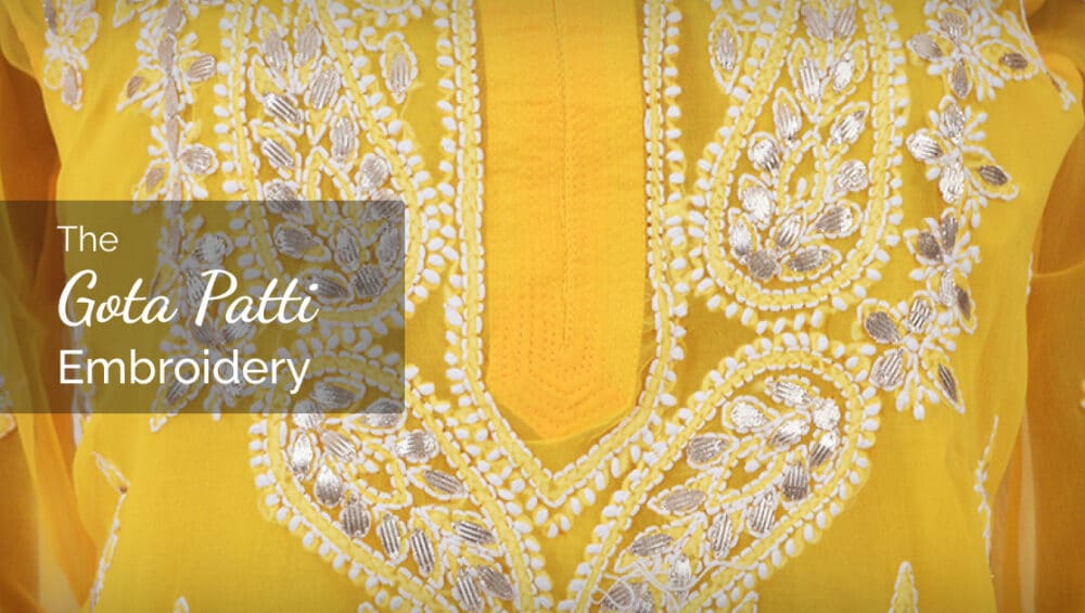 Gota Patti - A Remarkable Embroidery in Lakhnavi Chikankari Kurti